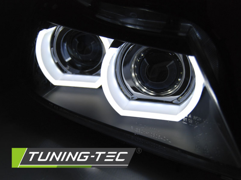 3D LED Tagfahrlicht Angel Eyes Scheinwerfer für BMW 3er E90/E91 LCI 09-11 schwarz